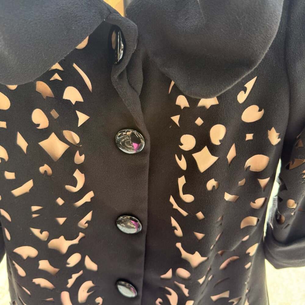Ryu Fall Lite Stylish Coat Black & Cream Color - Picture 3 of 12